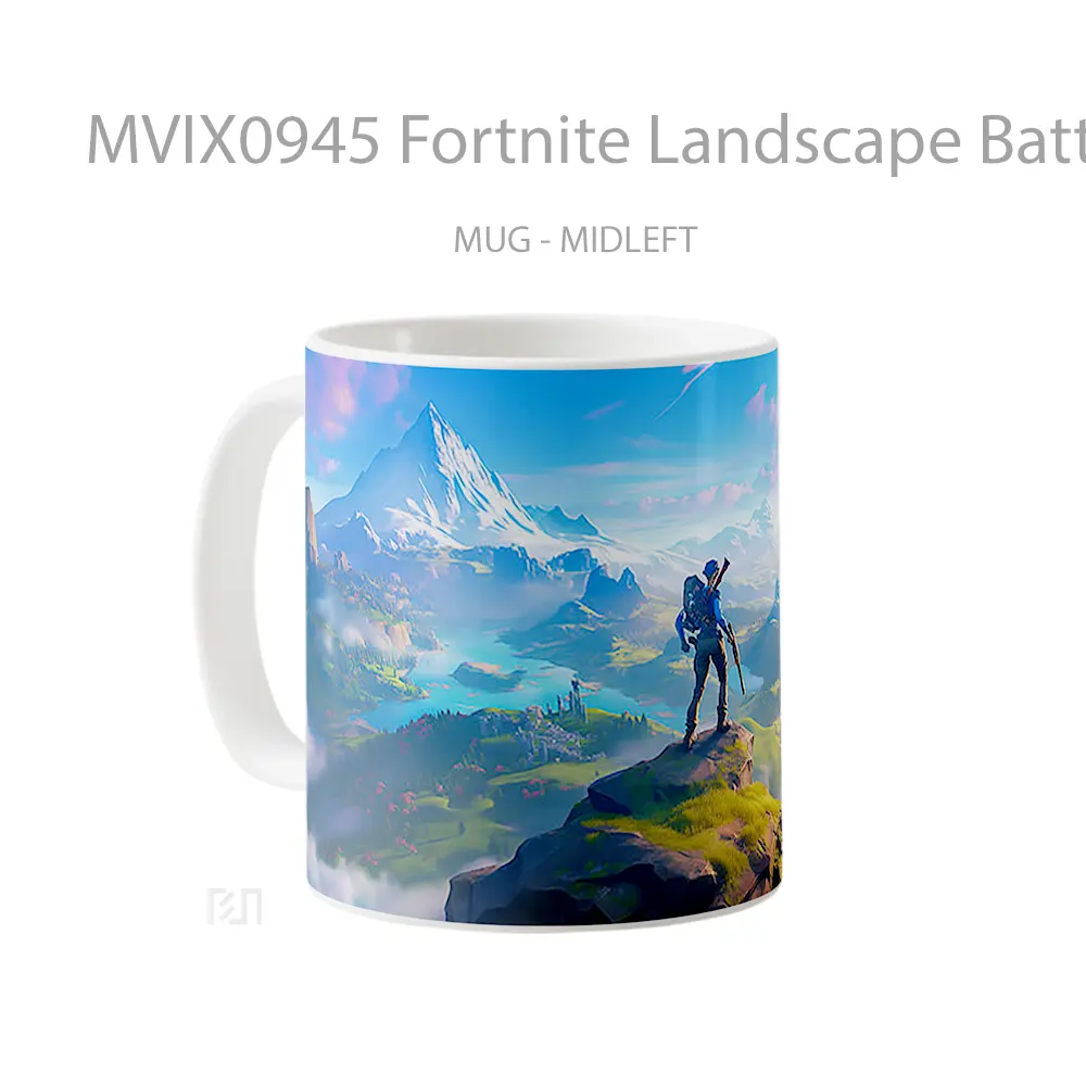 Mug Fortnite Landscape Battleground Hadiah Lucu dan Menarik - All-side / Desain