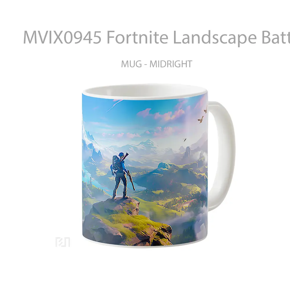 Mug Fortnite Landscape Battleground Hadiah Lucu dan Menarik - All-side / Desain