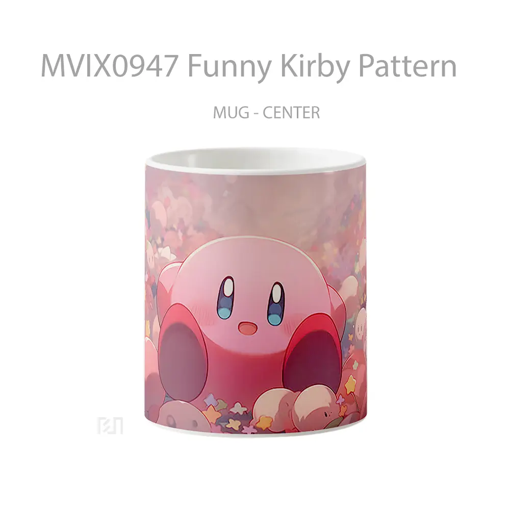 Mug Funny Kirby Pattern Mug Aesthetic Koleksi Spesial