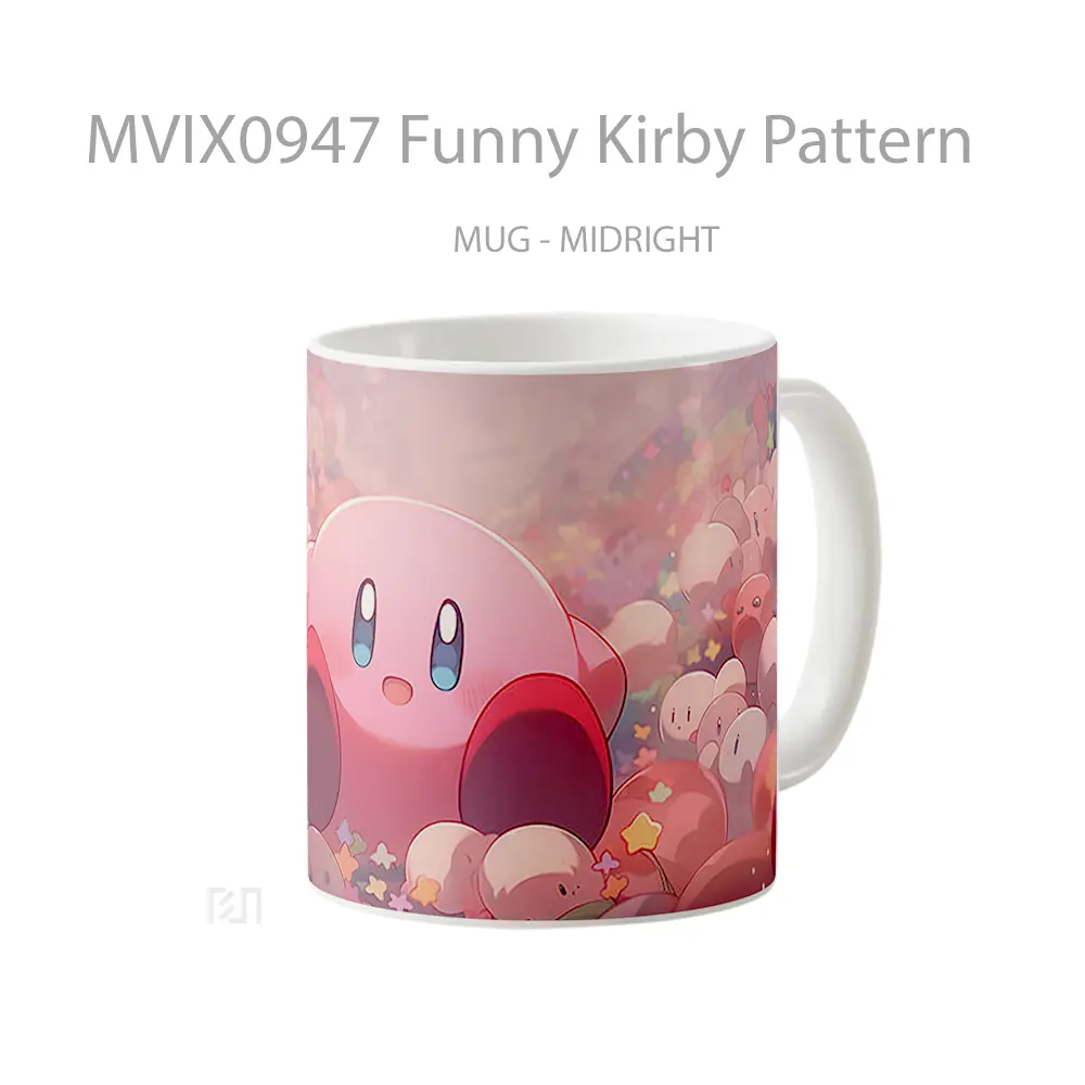 Mug Funny Kirby Pattern Mug Aesthetic Koleksi Spesial - All-side / Desain