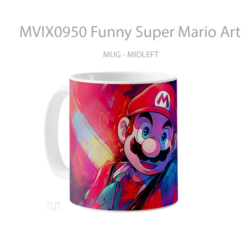 Mug Funny Super Mario Art Gelas Keramik Desain Unik - All-side / Desain