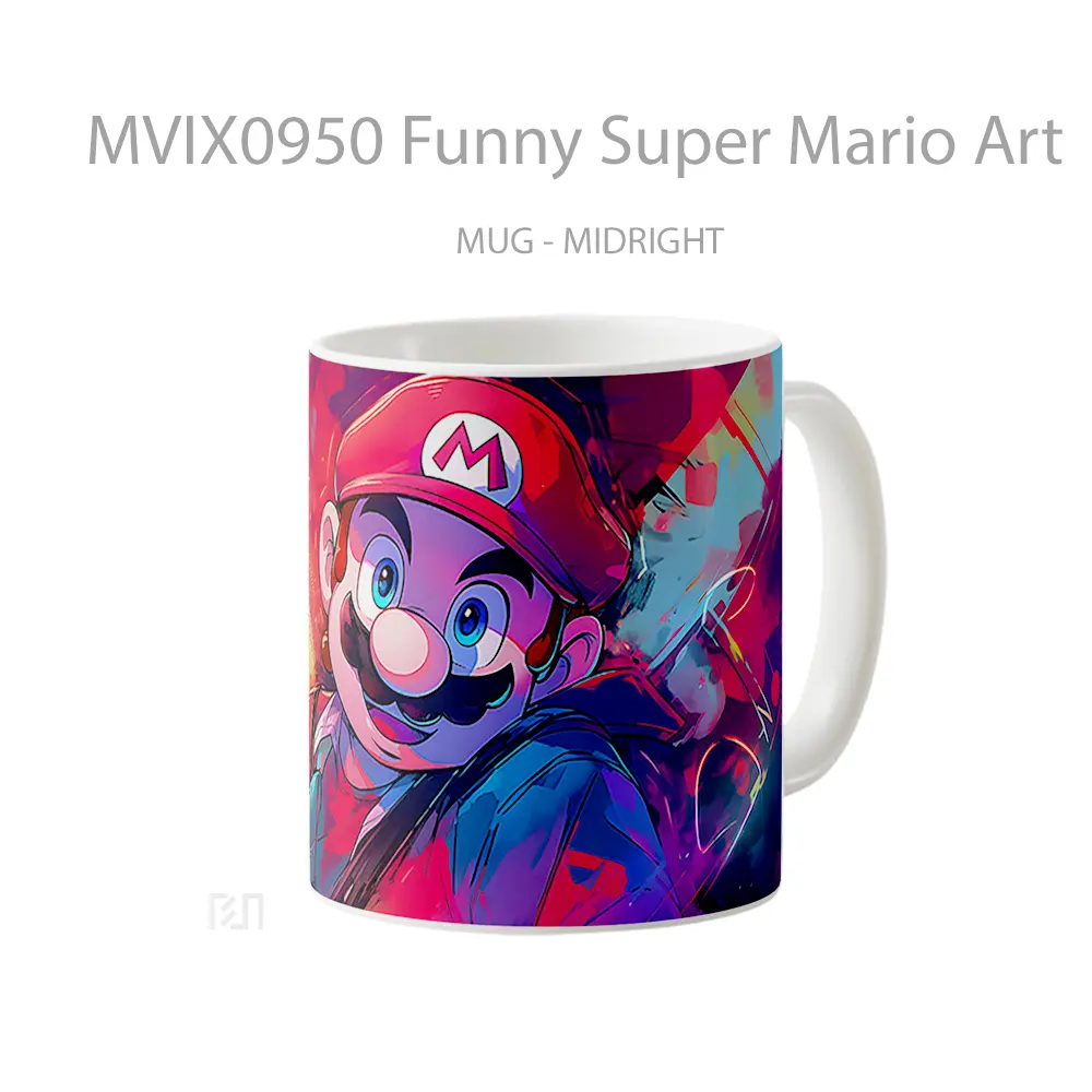 Mug Funny Super Mario Art Gelas Keramik Desain Unik - All-side / Desain