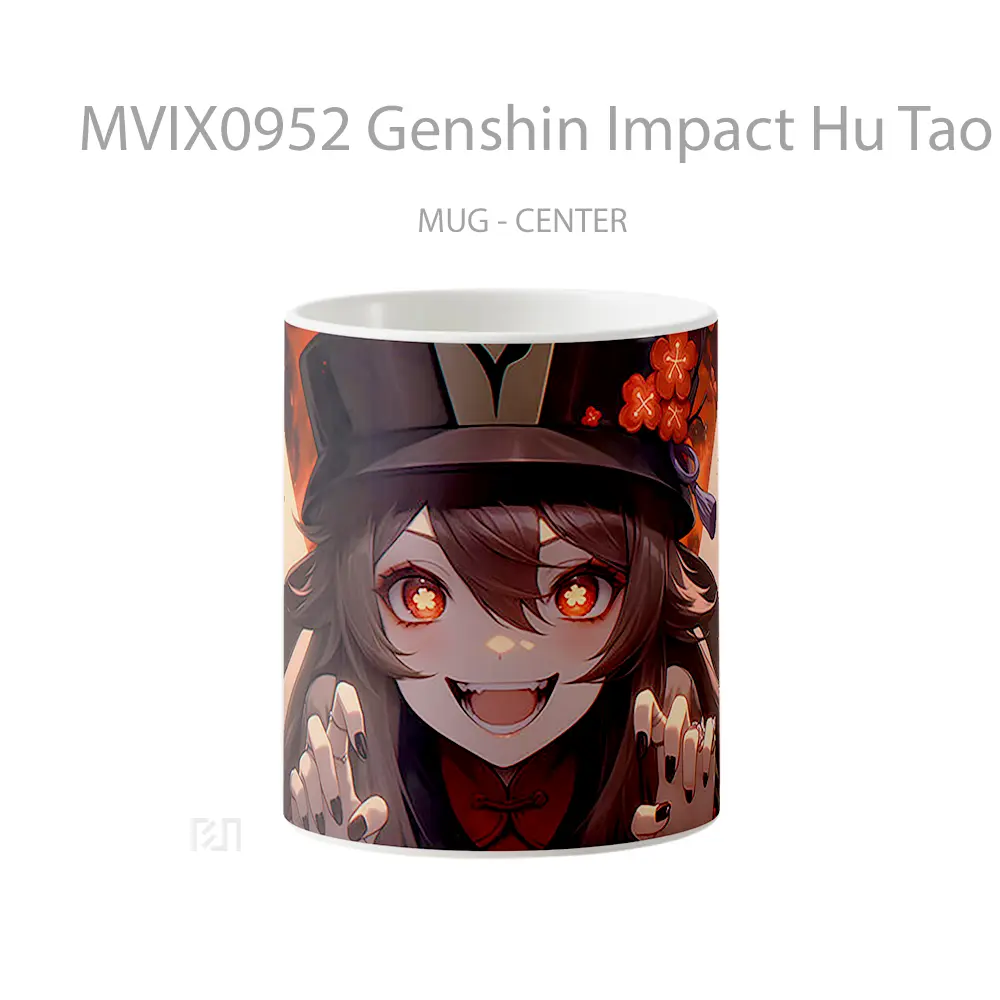 Mug Genshin Impact Hu Tao Ghosts Gelas Keramik Desain Unik