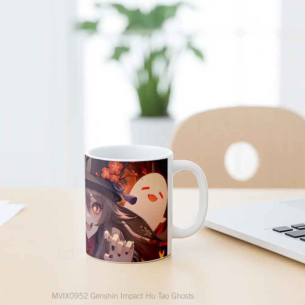 Mug Genshin Impact Hu Tao Ghosts Gelas Keramik Desain Unik - All-side / Desain