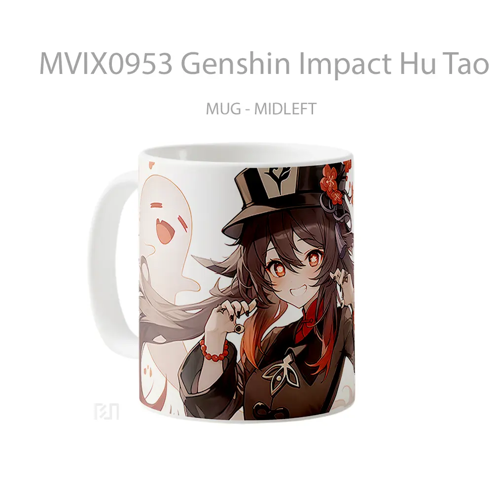 Mug Genshin Impact Hu Tao Smiling Koleksi Mug Limited Edition - All-side / Desain