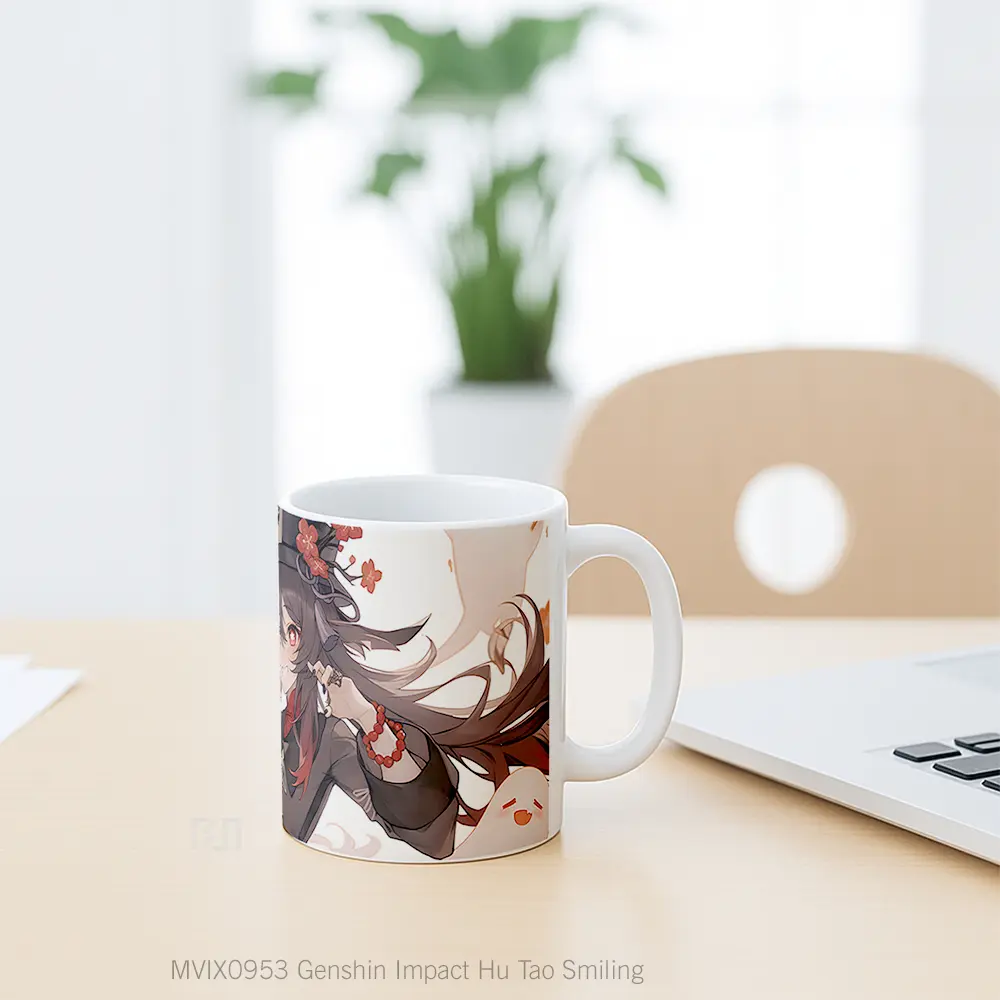 Mug Genshin Impact Hu Tao Smiling Koleksi Mug Limited Edition - All-side / Desain