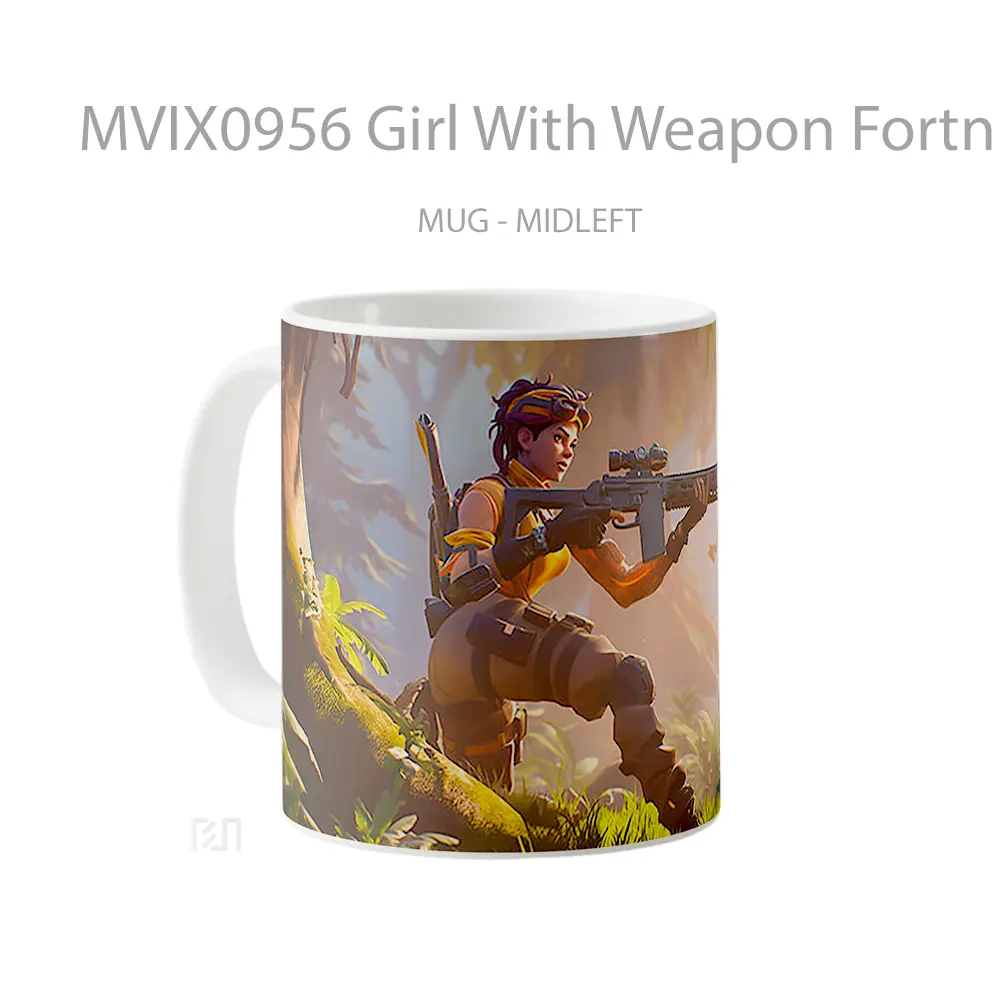 Mug Girl With Weapon Fortnite Hadiah Lucu dan Menarik - All-side / Desain