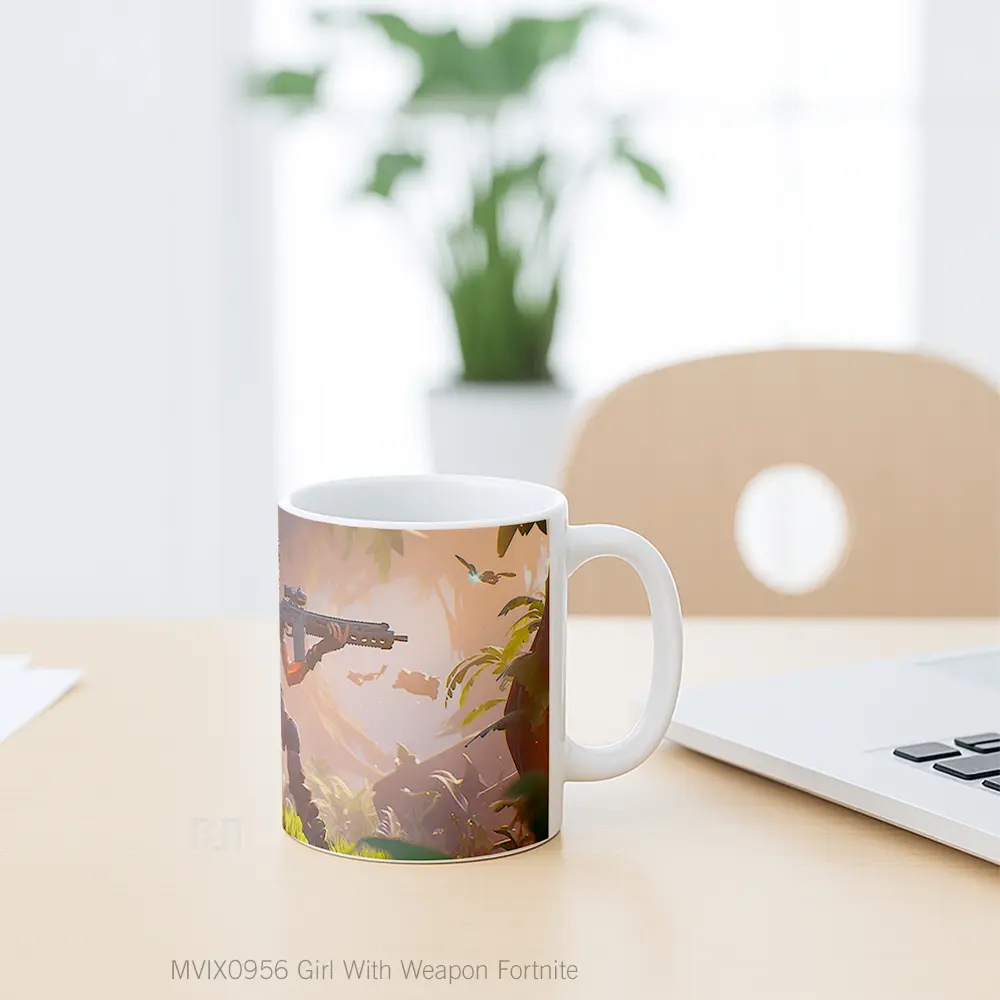 Mug Girl With Weapon Fortnite Hadiah Lucu dan Menarik - All-side / Desain