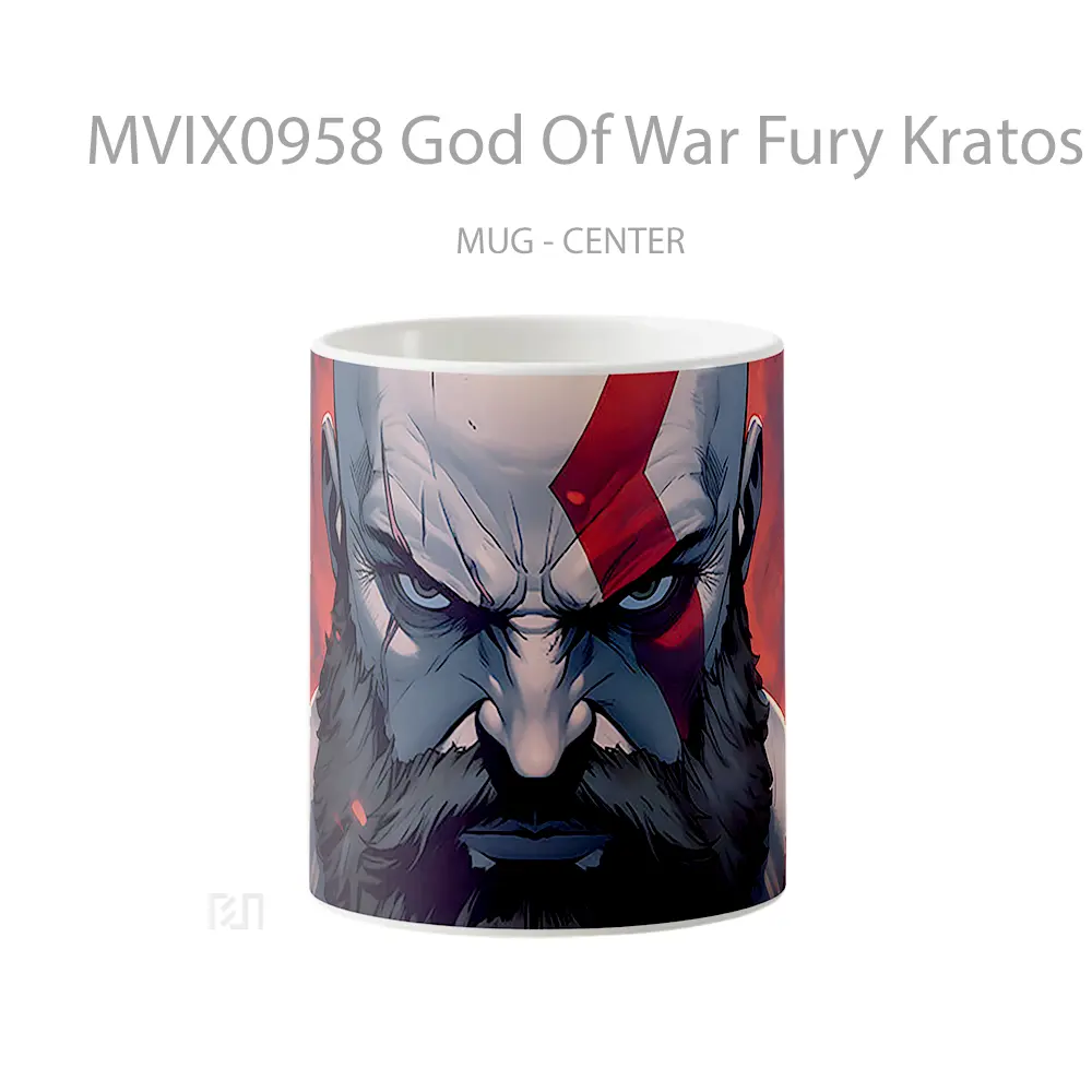 Mug God Of War Fury Kratos Red Koleksi Mug Limited Edition