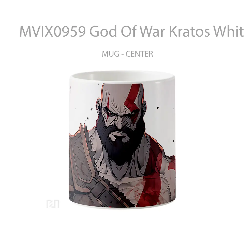 Mug God Of War Kratos White Mug Aesthetic Koleksi Spesial