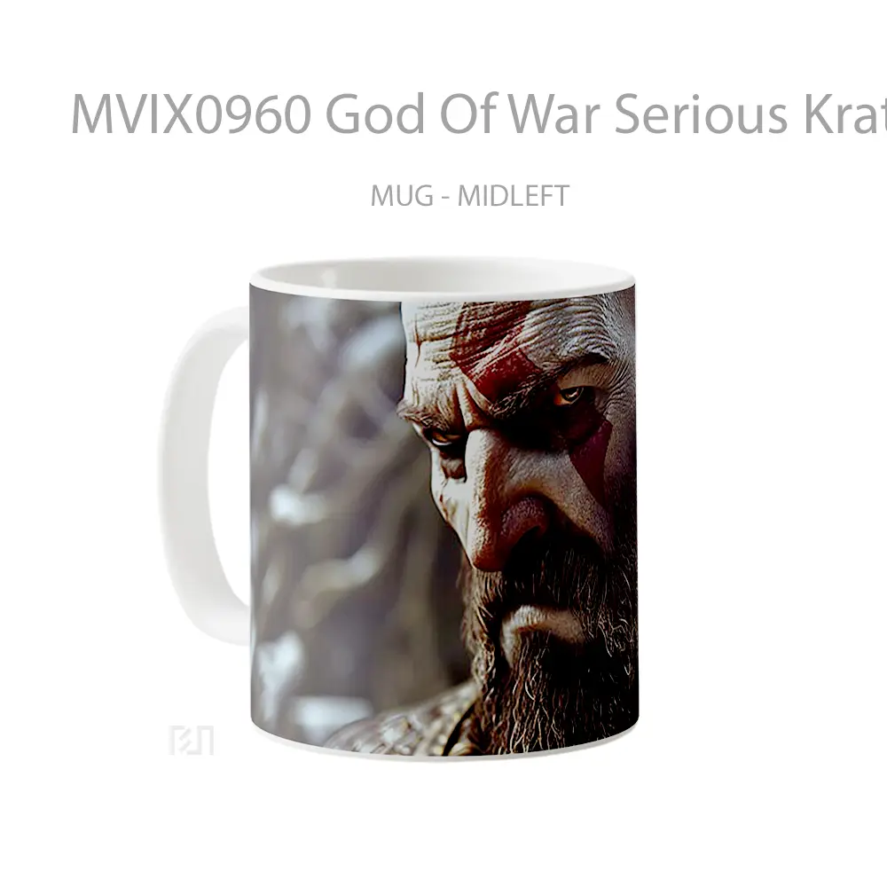 Mug God Of War Serious Kratos Koleksi Mug Limited Edition - All-side / Desain