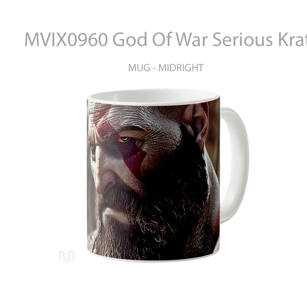 Mug God Of War Serious Kratos Koleksi Mug Limited Edition - All-side / Desain