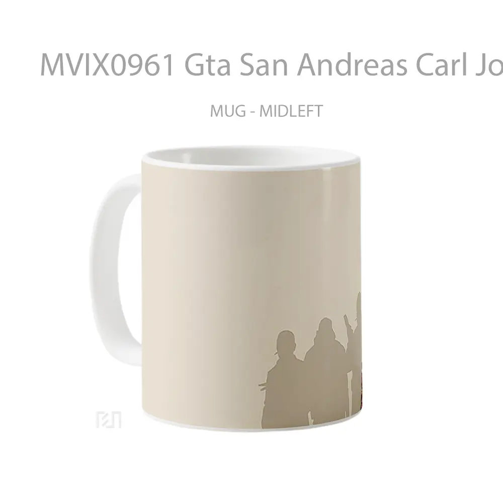 Mug Gta San Andreas Carl Johnson Beige Mug Aesthetic Koleksi Spesial - All-side / Desain