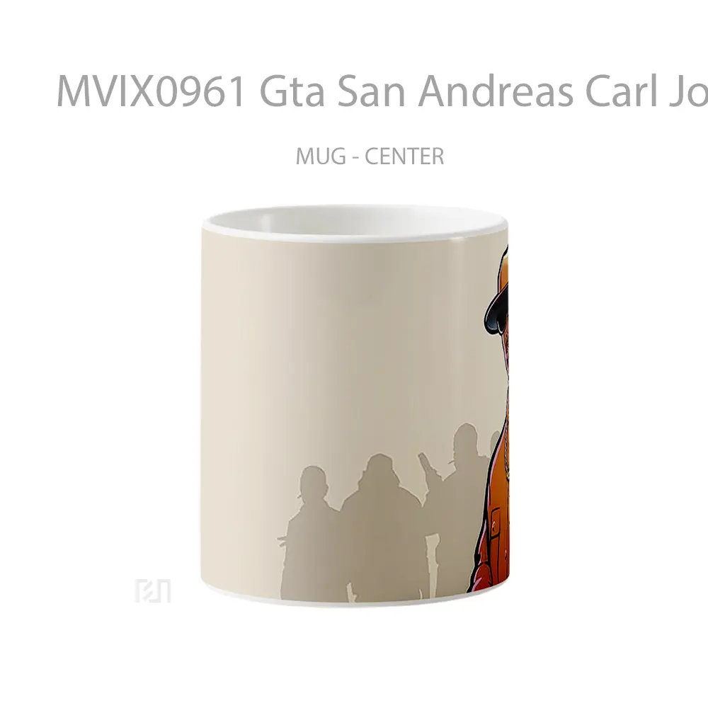 Mug Gta San Andreas Carl Johnson Beige Mug Aesthetic Koleksi Spesial