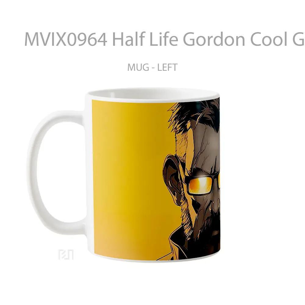 Mug Half Life Gordon Cool Game Gelas Keramik Koleksi Gaming - All-side / Desain