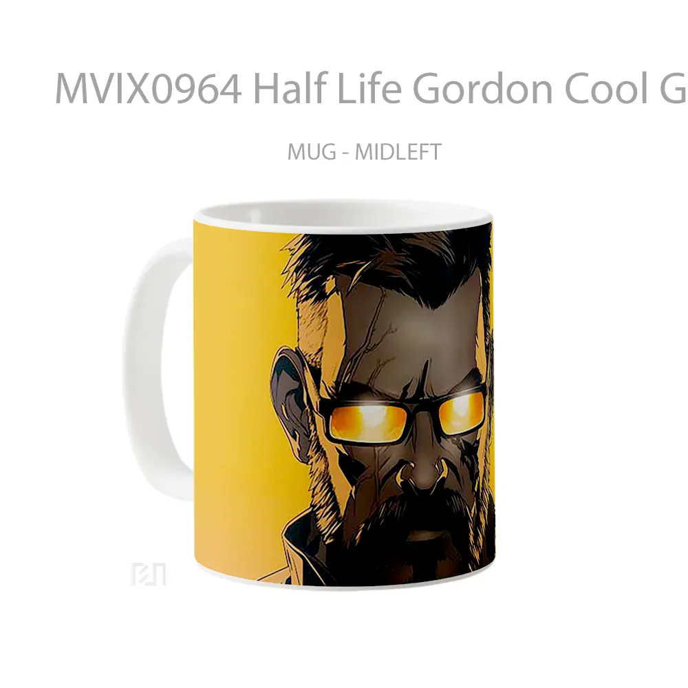 Mug Half Life Gordon Cool Game Gelas Keramik Koleksi Gaming - All-side / Desain