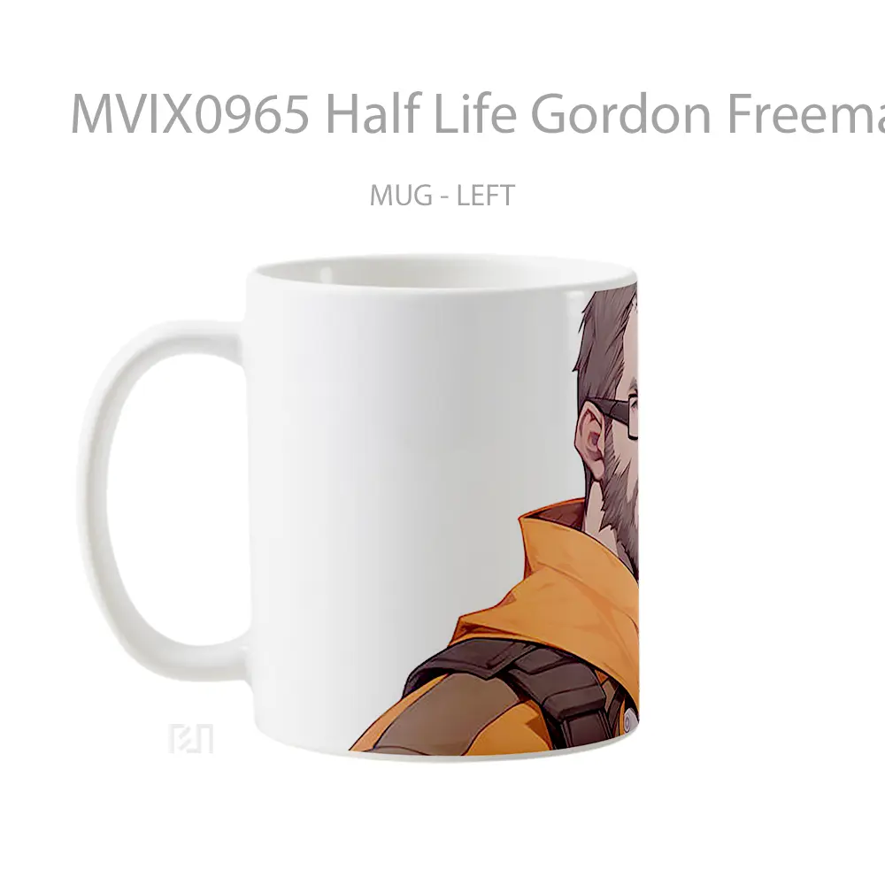 Mug Half Life Gordon Freeman White Koleksi Mug Limited Edition - All-side / Desain