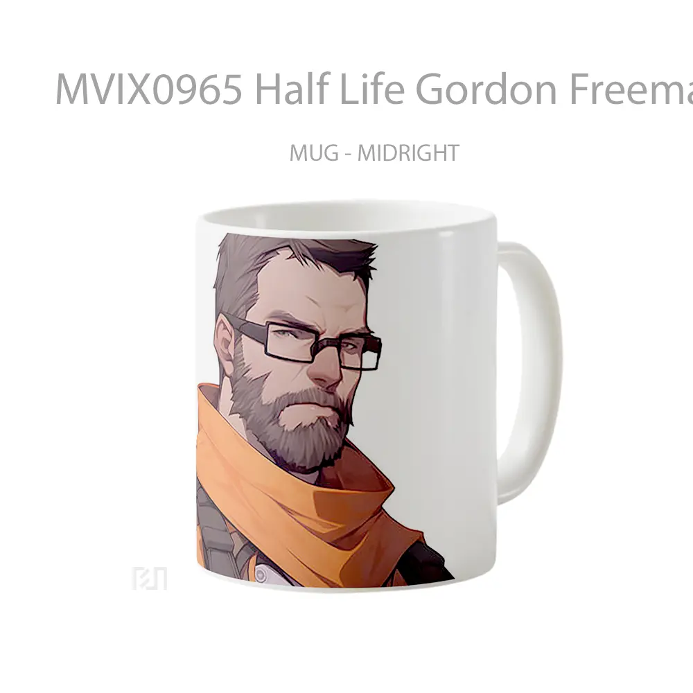 Mug Half Life Gordon Freeman White Koleksi Mug Limited Edition - All-side / Desain