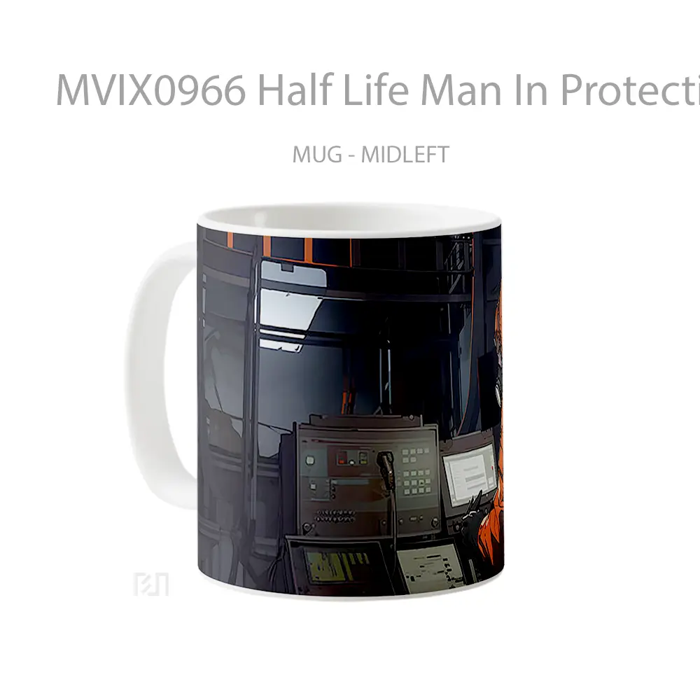 Mug Half Life Man In Protective Suit Koleksi Mug Limited Edition - All-side / Desain