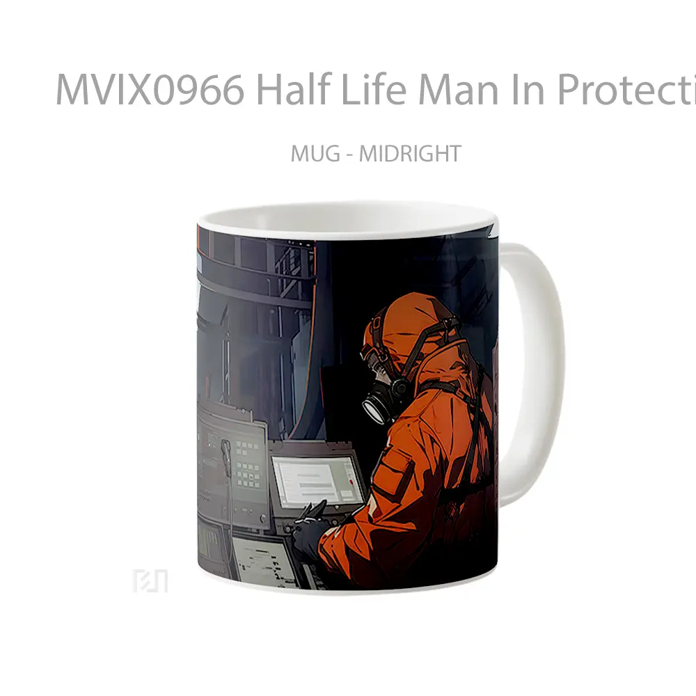 Mug Half Life Man In Protective Suit Koleksi Mug Limited Edition - All-side / Desain