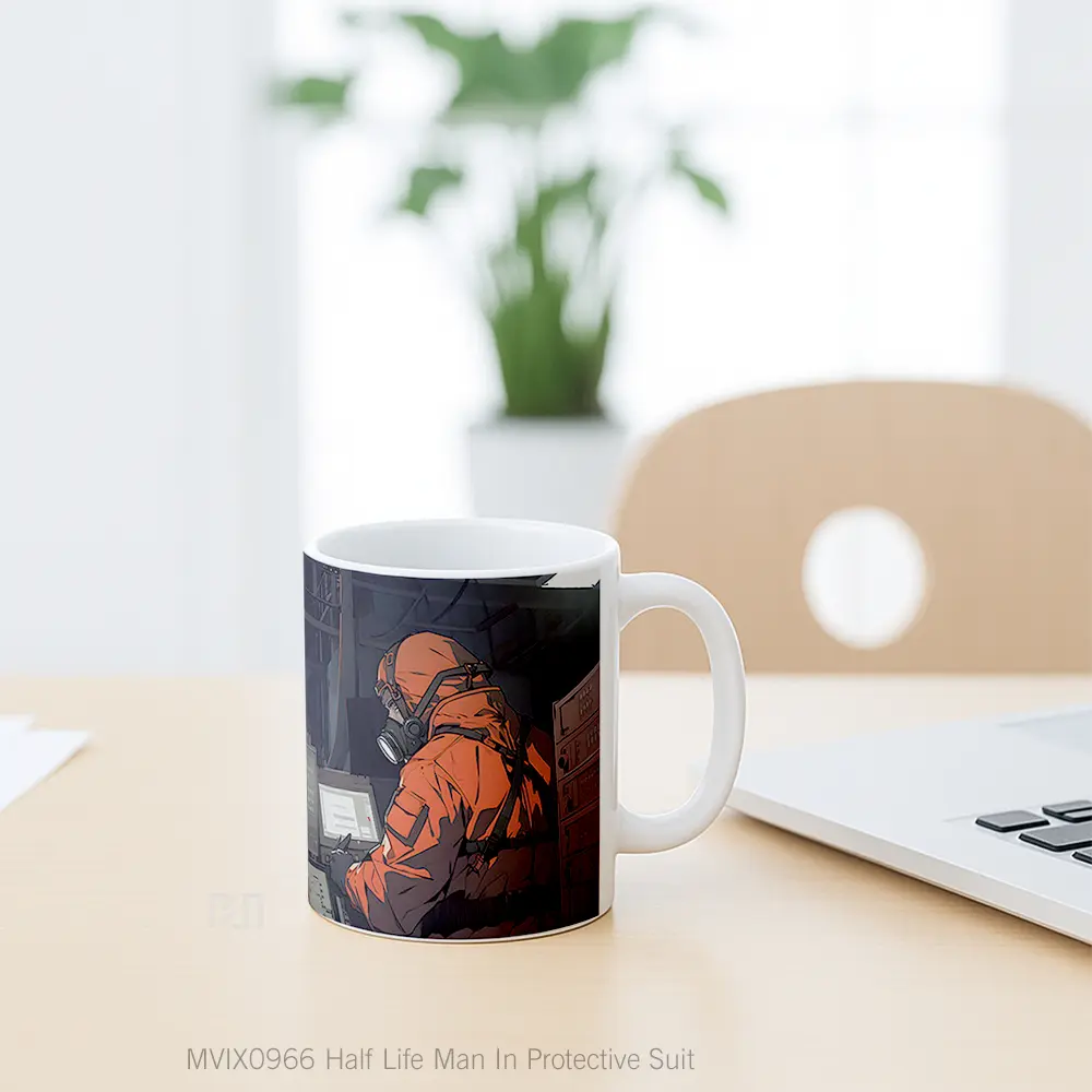 Mug Half Life Man In Protective Suit Koleksi Mug Limited Edition - All-side / Desain