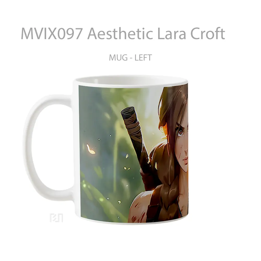 Mug Aesthetic Lara Croft Hadiah Lucu dan Menarik - All-side / Desain