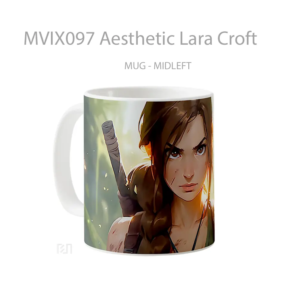 Mug Aesthetic Lara Croft Hadiah Lucu dan Menarik - All-side / Desain