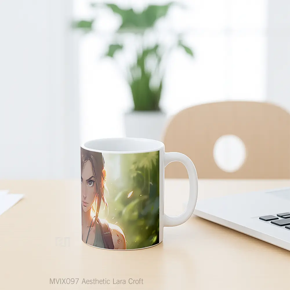 Mug Aesthetic Lara Croft Hadiah Lucu dan Menarik - All-side / Desain