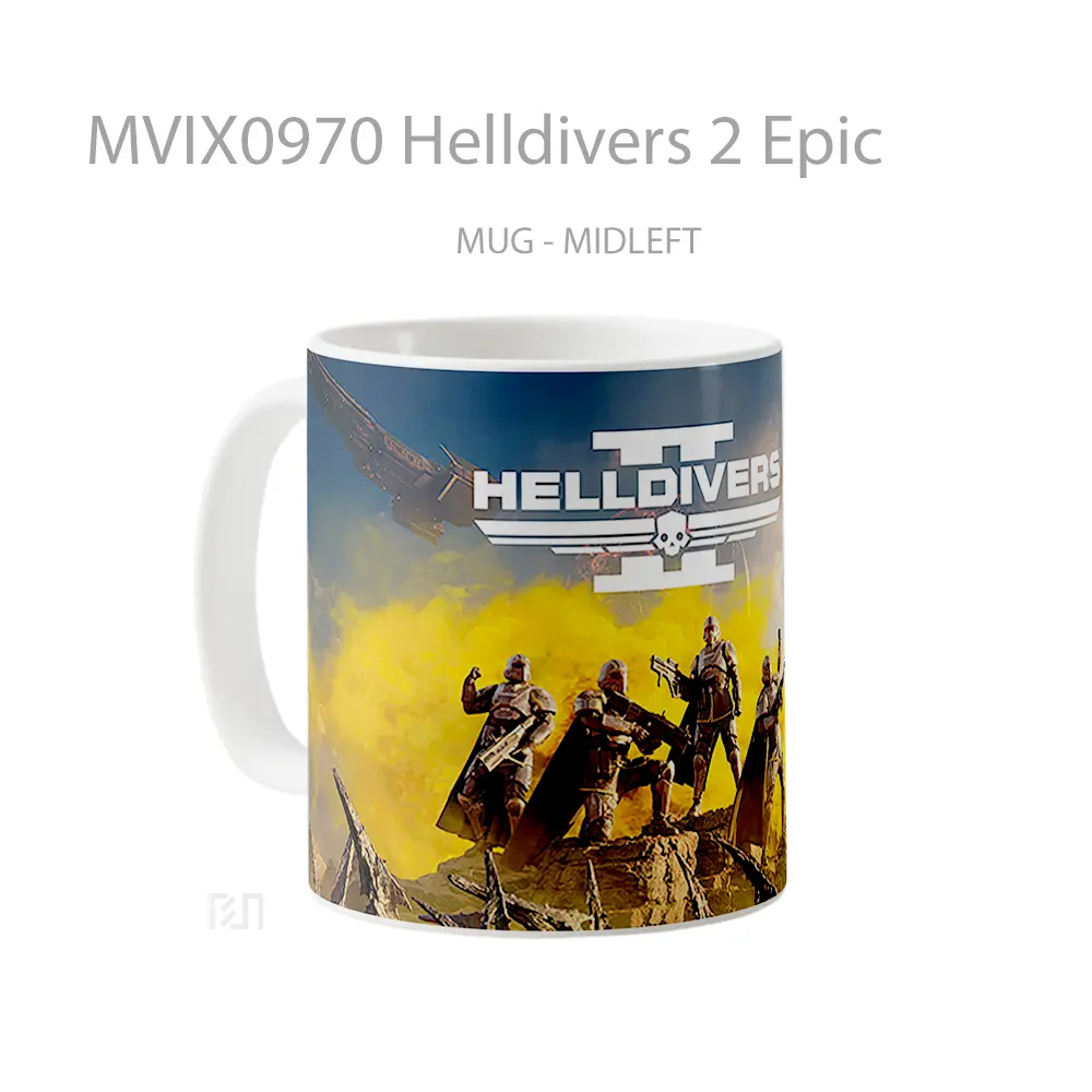 Mug Helldivers 2 Epic Hadiah Lucu dan Menarik - All-side / Desain