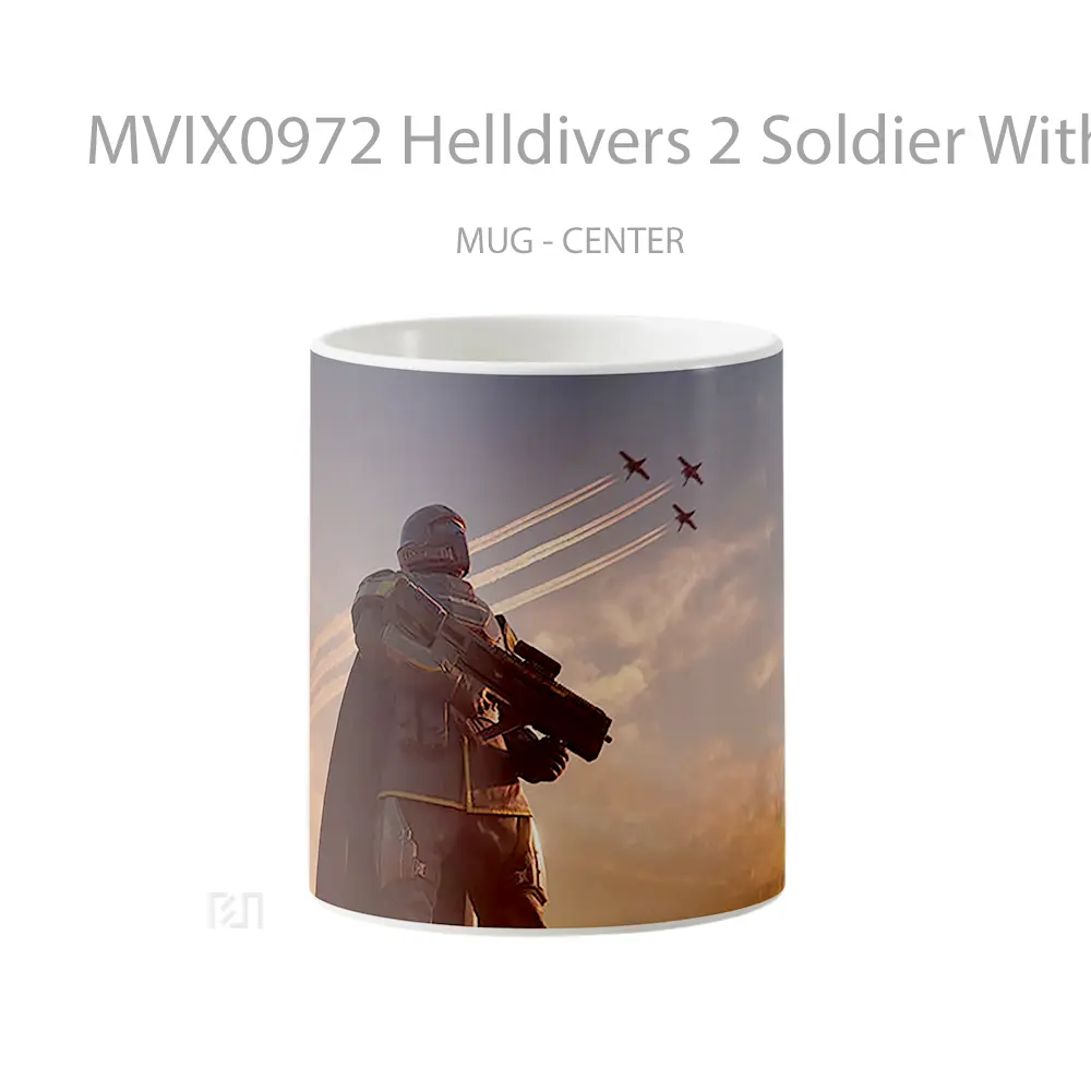 Mug Helldivers 2 Soldier With Gun Koleksi Mug Limited Edition
