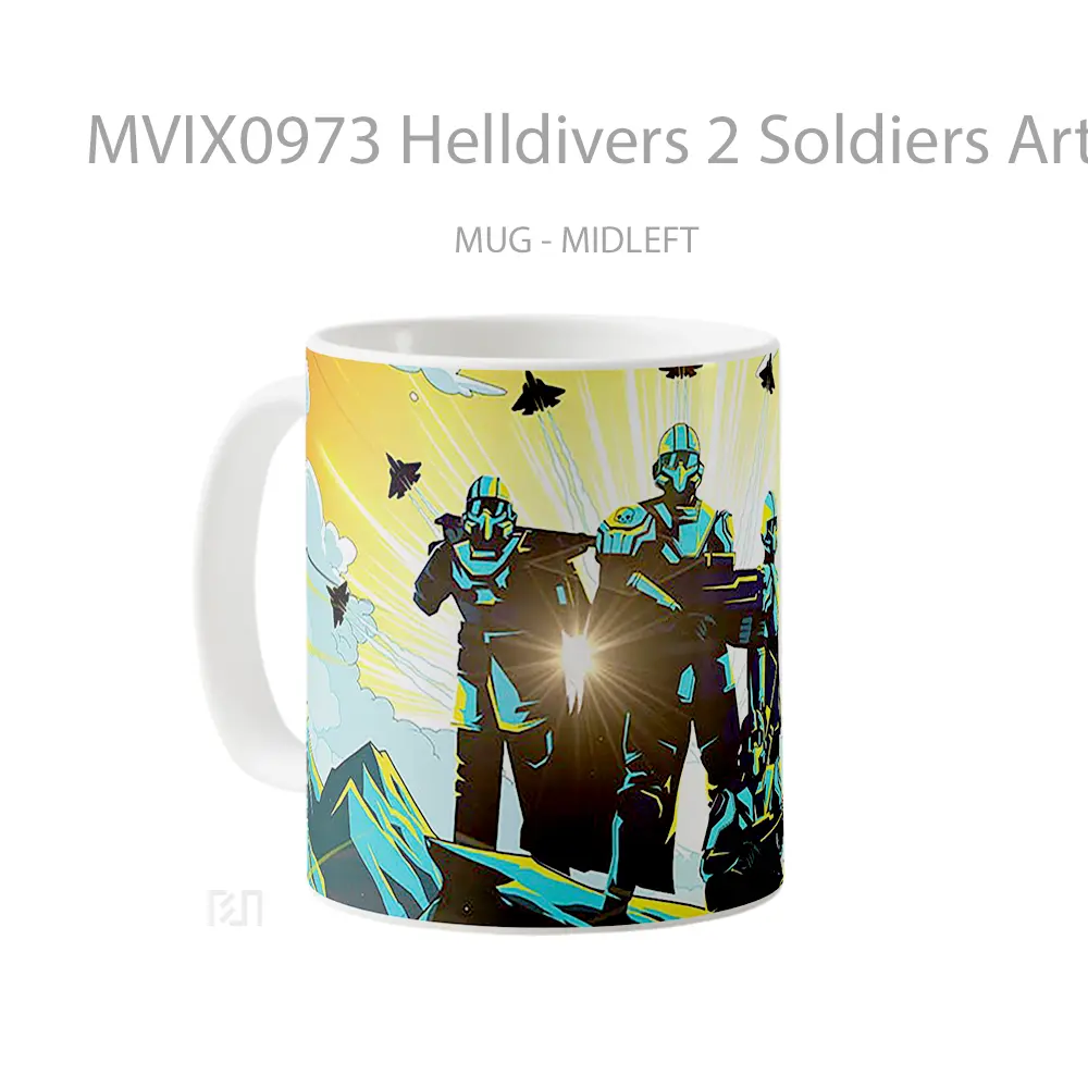 Mug Helldivers 2 Soldiers Art Hadiah Lucu dan Menarik - All-side / Desain