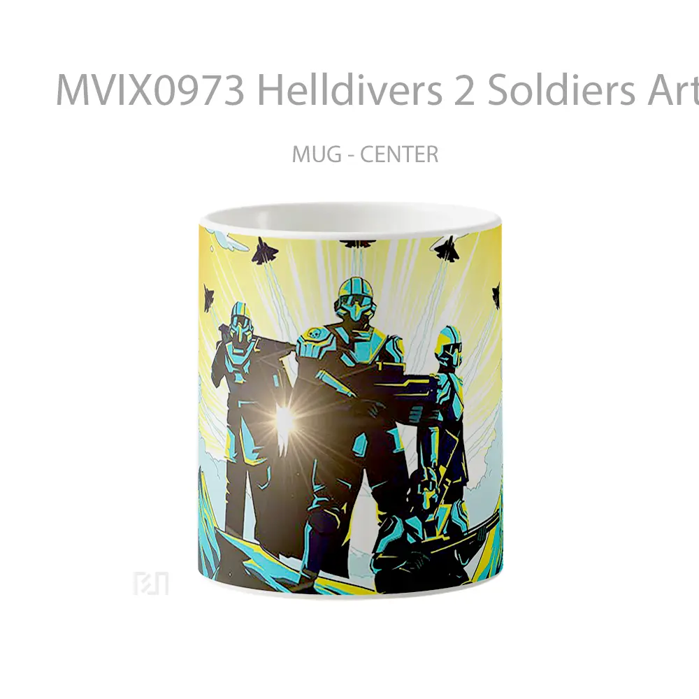 Mug Helldivers 2 Soldiers Art Hadiah Lucu dan Menarik