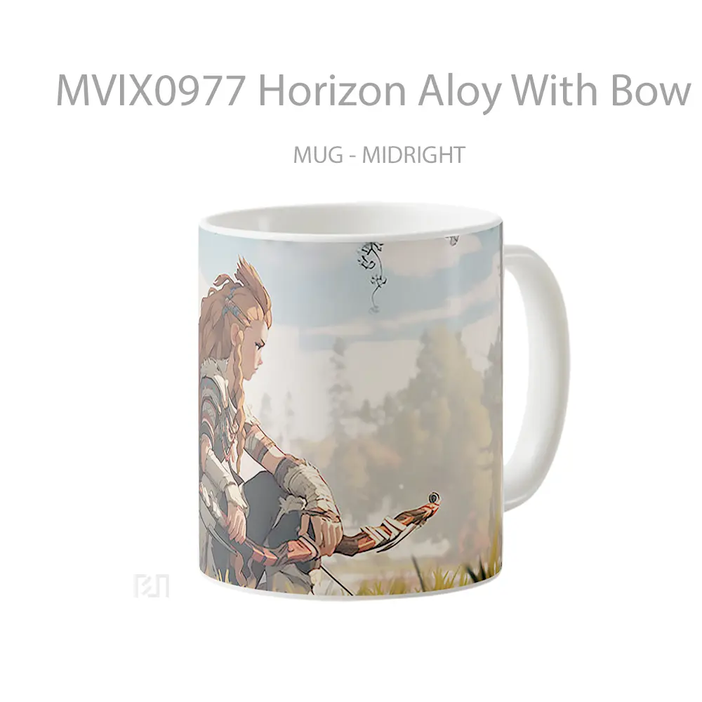 Mug Horizon Aloy With Bow Hadiah Lucu dan Menarik - All-side / Desain