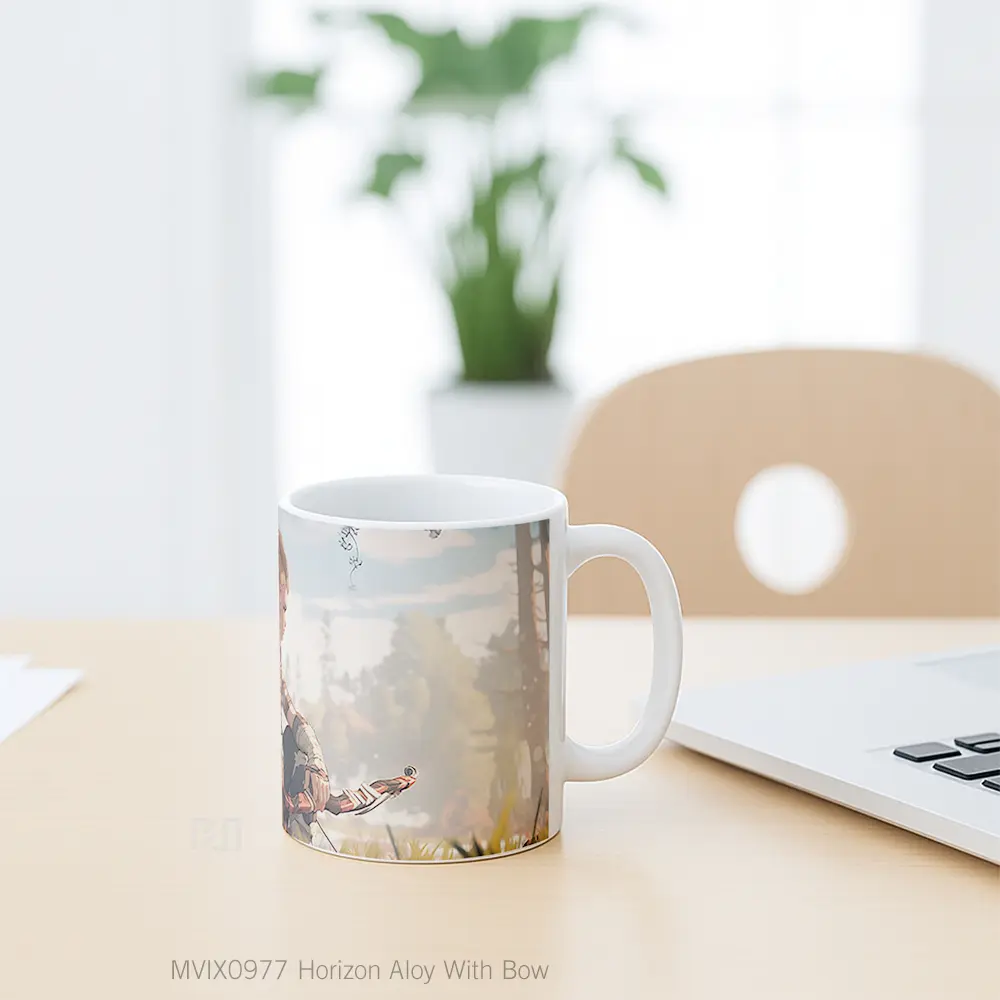 Mug Horizon Aloy With Bow Hadiah Lucu dan Menarik - All-side / Desain