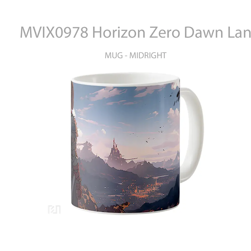 Mug Horizon Zero Dawn Landscape Gelas Keramik Desain Unik - All-side / Desain
