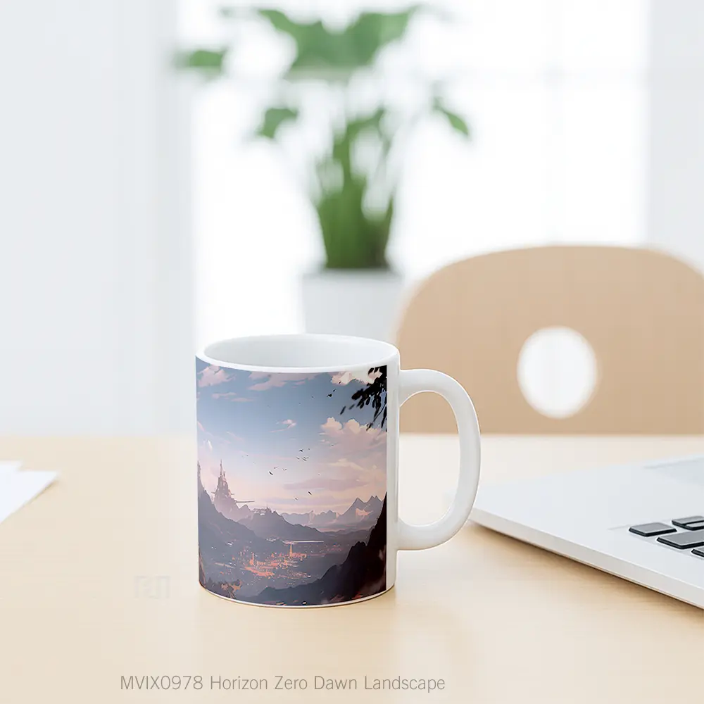 Mug Horizon Zero Dawn Landscape Gelas Keramik Desain Unik - All-side / Desain