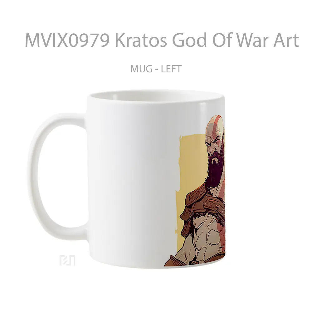 Mug Kratos God Of War Art Hadiah Lucu dan Menarik - All-side / Desain