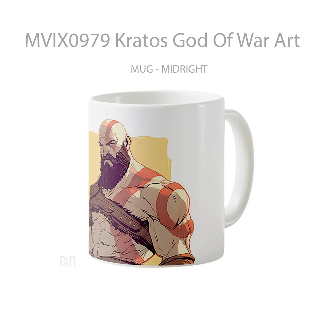 Mug Kratos God Of War Art Hadiah Lucu dan Menarik - All-side / Desain