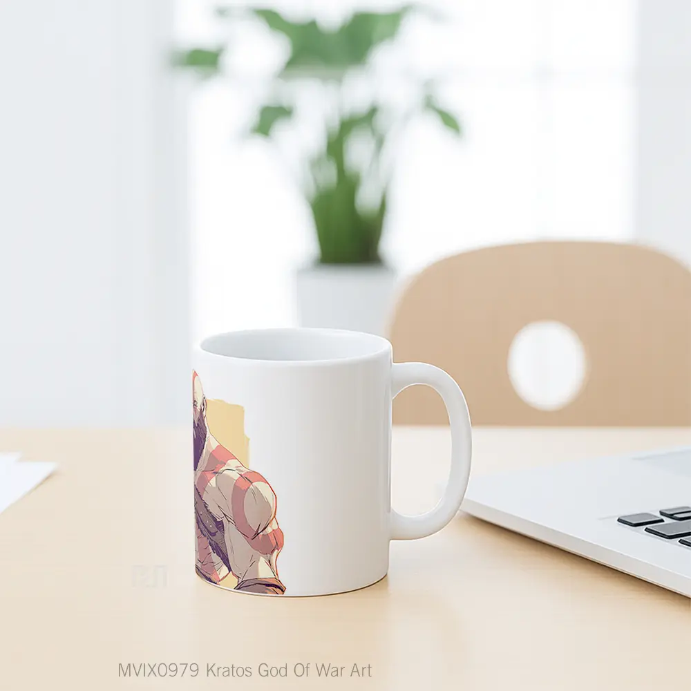 Mug Kratos God Of War Art Hadiah Lucu dan Menarik - All-side / Desain