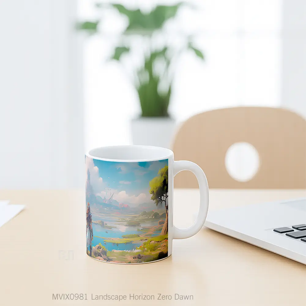 Mug Landscape Horizon Zero Dawn Hadiah Lucu dan Menarik - All-side / Desain