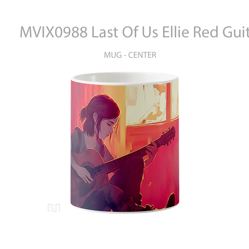 Mug Last Of Us Ellie Red Guitar Gelas Keramik Desain Unik