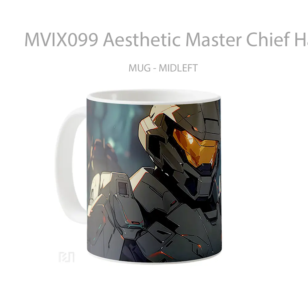 Mug Aesthetic Master Chief Halo Mug Aesthetic Koleksi Spesial - All-side / Desain