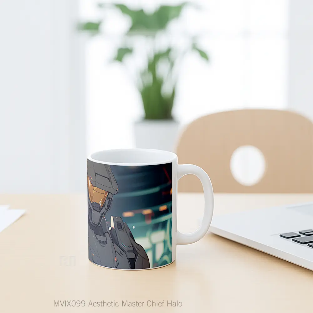Mug Aesthetic Master Chief Halo Mug Aesthetic Koleksi Spesial - All-side / Desain
