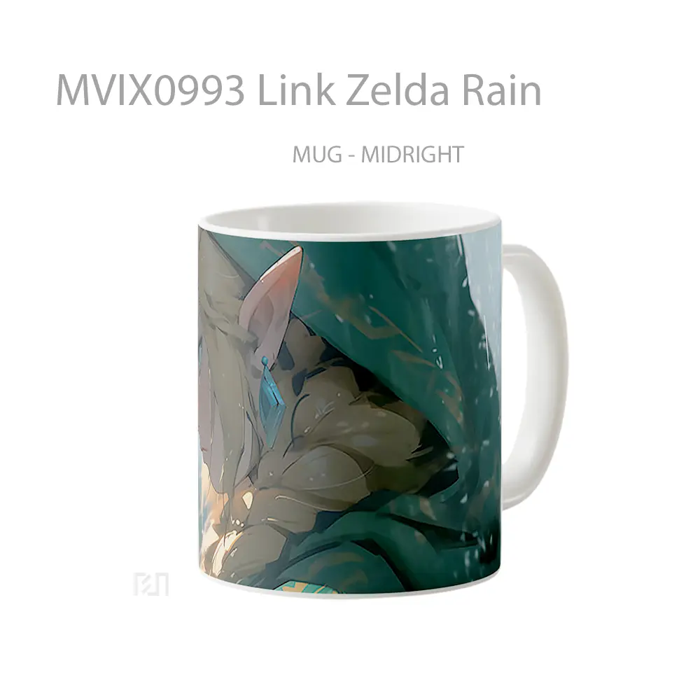 Mug Link Zelda Rain Hadiah Lucu dan Menarik - All-side / Desain