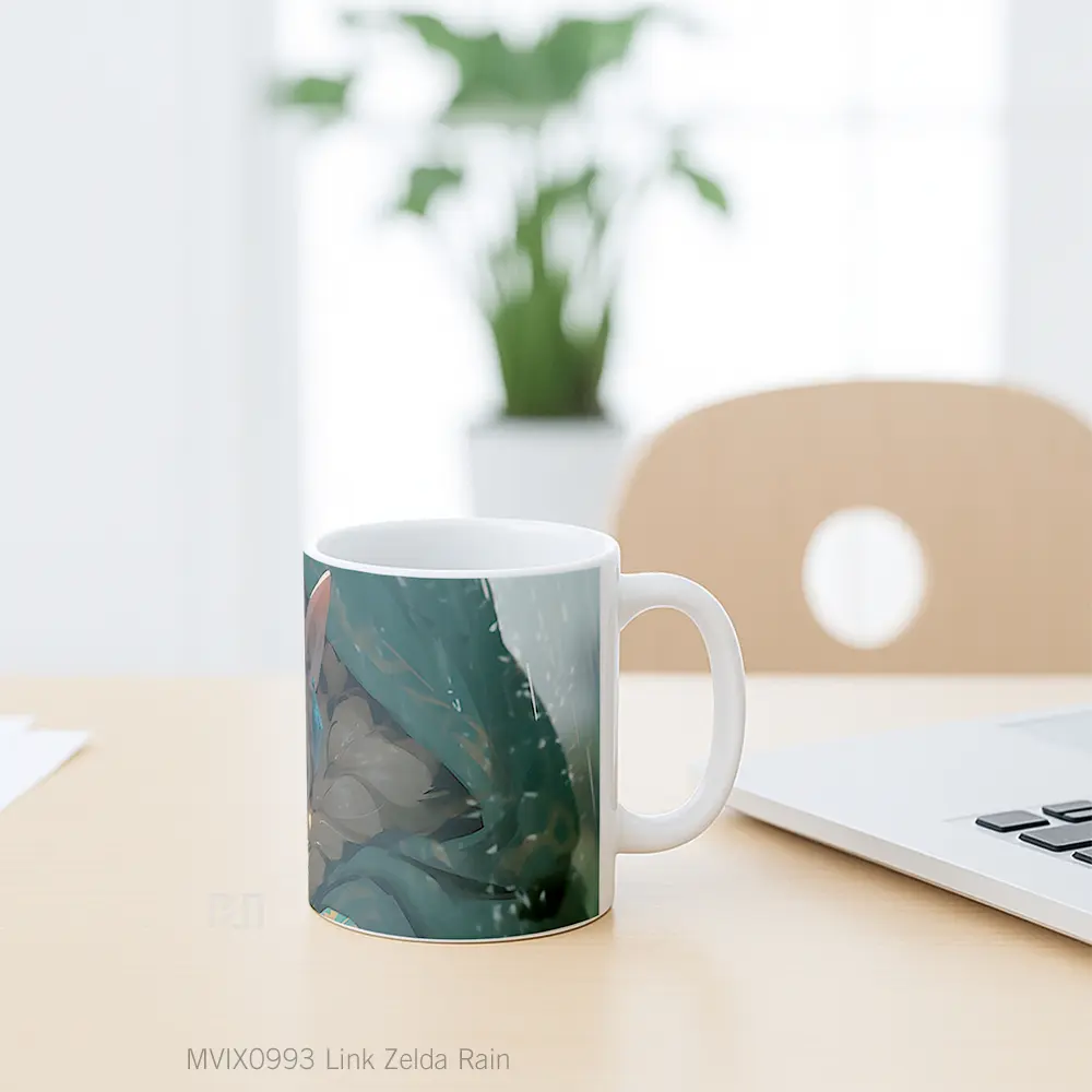Mug Link Zelda Rain Hadiah Lucu dan Menarik - All-side / Desain