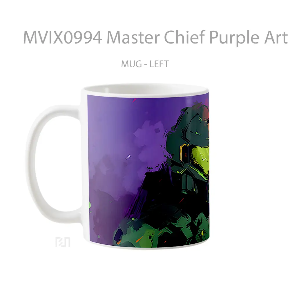 Mug Master Chief Purple Art Koleksi Mug Limited Edition - All-side / Desain