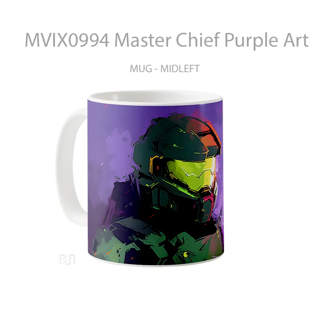 Mug Master Chief Purple Art Koleksi Mug Limited Edition - All-side / Desain