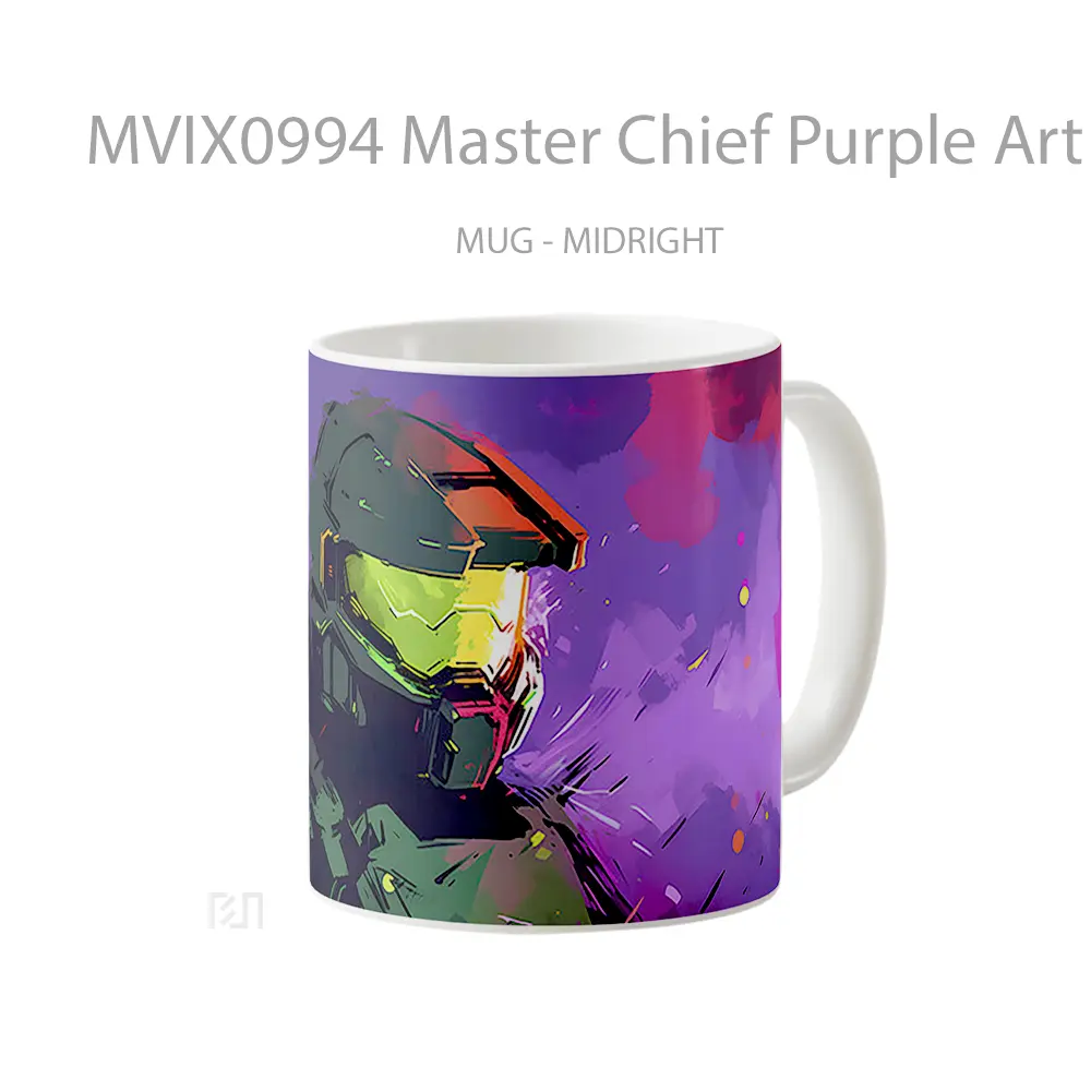 Mug Master Chief Purple Art Koleksi Mug Limited Edition - All-side / Desain