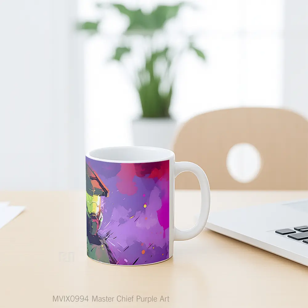 Mug Master Chief Purple Art Koleksi Mug Limited Edition - All-side / Desain