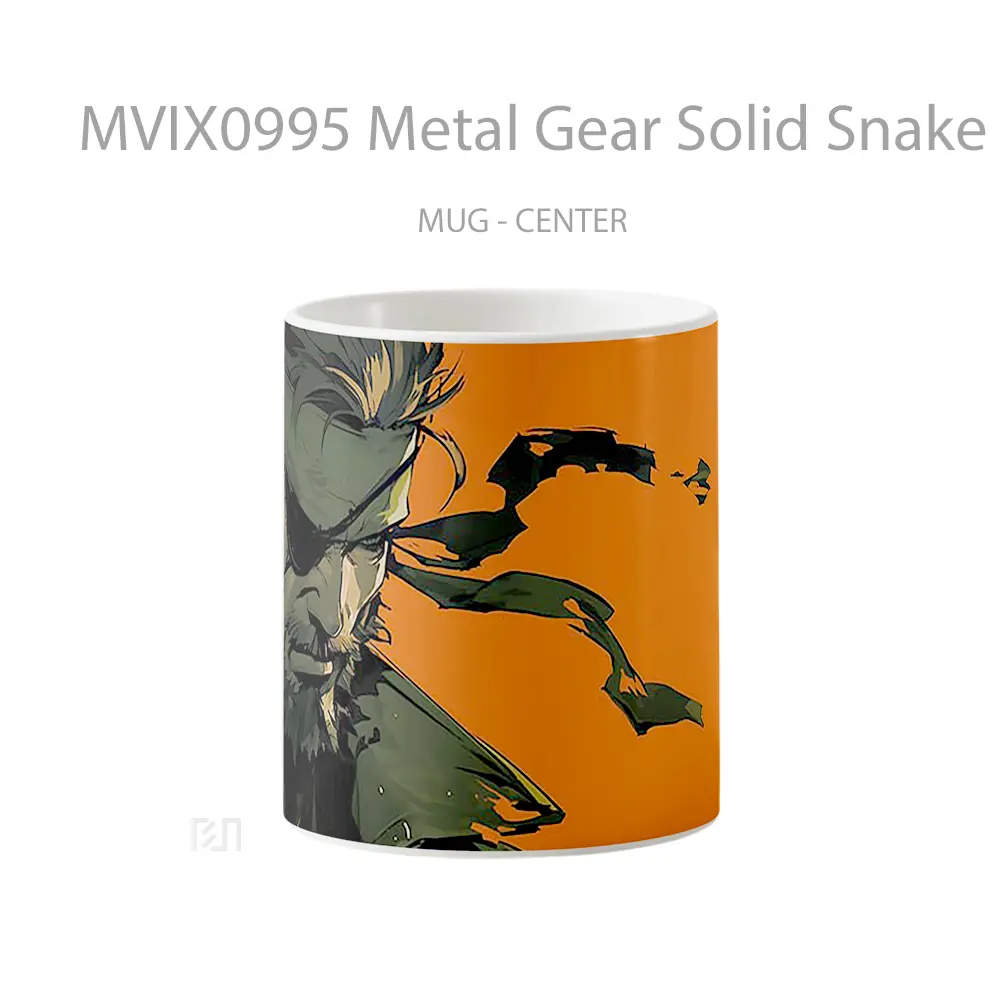 Mug Metal Gear Solid Snake Cool Orange Mug Aesthetic Koleksi Spesial